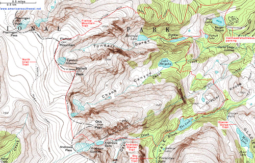 یک نقشه topographic map